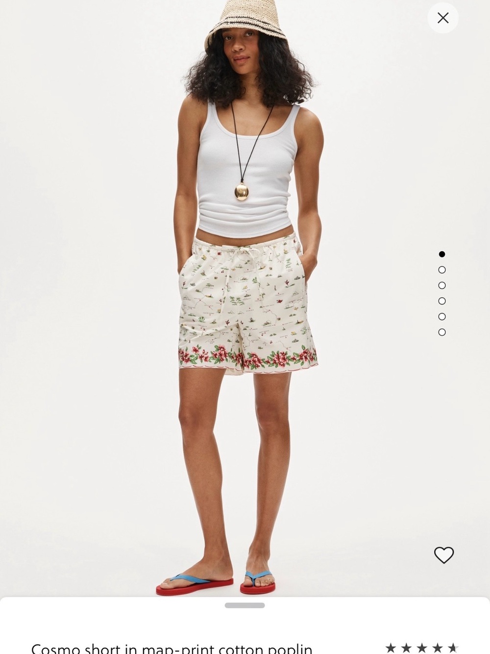 JCrew Cosmo Map-Print shorts with drawstring waist, lined